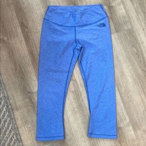 The North Face women’s Heather Blue Capri Leggings, size S, LIKE NEW